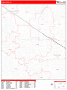 Buena Park Digital Map Red Line Style